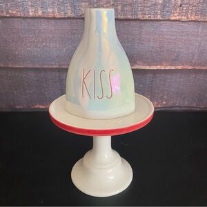 Rae Dunn Iridescent Kiss Ceramic Vase